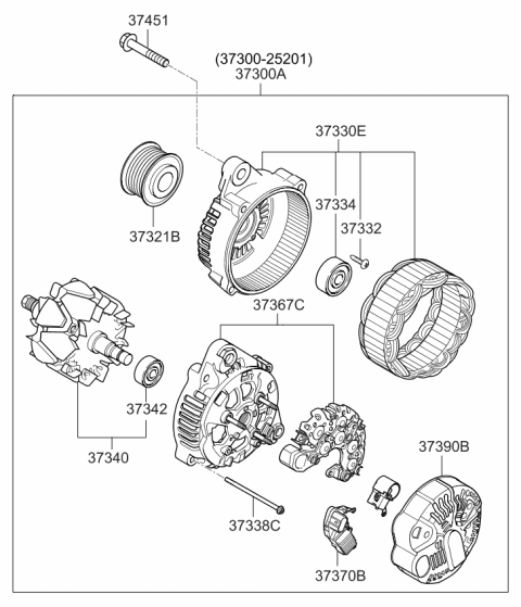 2009 Kia Rondo Alternator Diagram 4