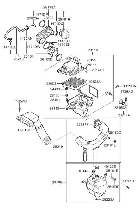 2007 Kia Rondo Collar-Insulator Diagram for 281612G000