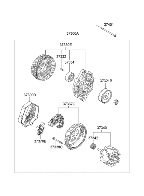 2011 Kia Rondo Alternator Diagram 1