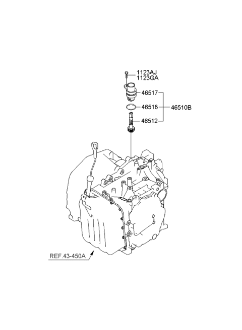 2011 Kia Rondo Gear-Speedometer Driven Diagram for 4651239500