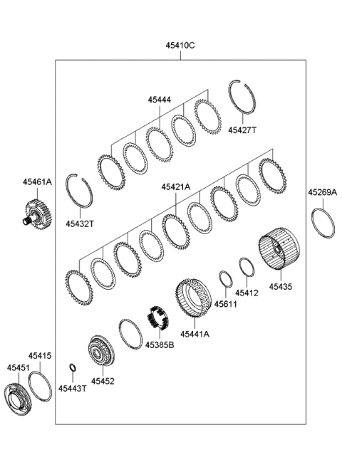 2008 Kia Rondo Transaxle Clutch-Auto Diagram 1