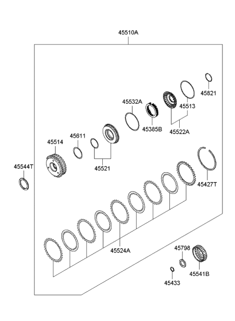 2009 Kia Rondo Transaxle Clutch-Auto Diagram 3