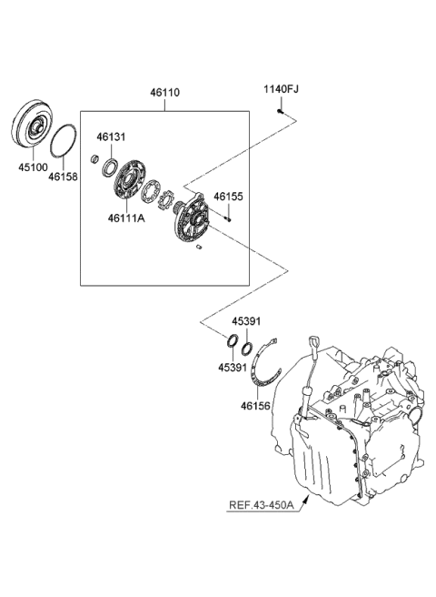 2007 Kia Rondo Oil Pump & Torque Converter-Auto Diagram 1