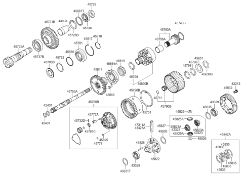 2011 Kia Rondo Transaxle Gear-Auto Diagram 1