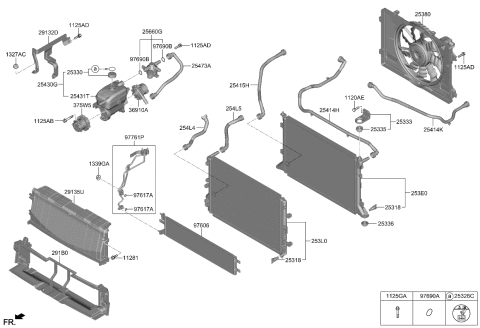 2022 Kia EV6 TANK ASSY-RESERVOIR Diagram for 25430CU500