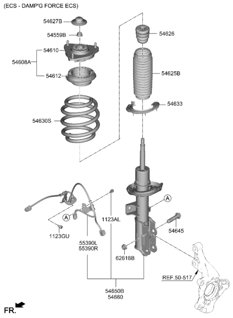 2022 Kia EV6 Bolt-Flange Diagram for 546454H000