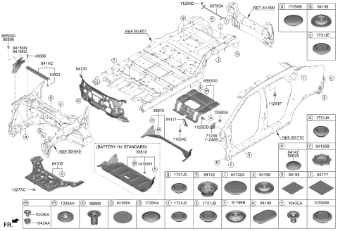 2022 Kia EV6 PAD ASSY-ISOLATION D Diagram for 84120CV000