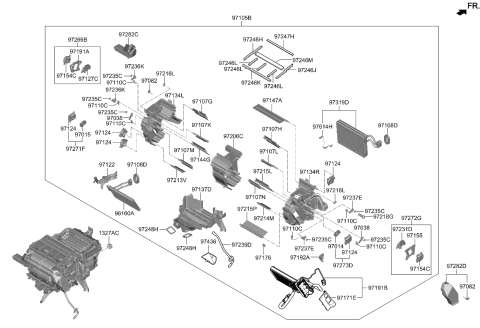 2024 Kia EV6 Intake Door Actuator Diagram for 971573T000