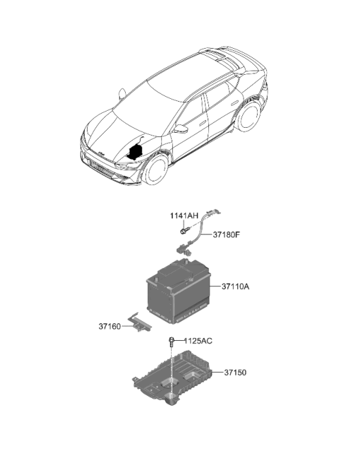 2024 Kia EV6 Battery & Cable Diagram