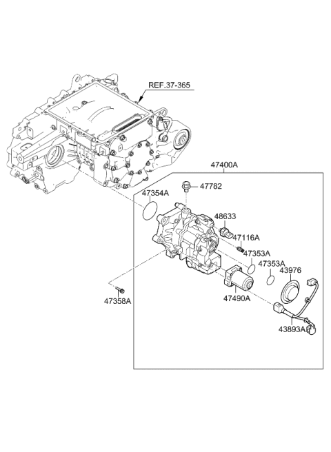 2022 Kia EV6 Transfer Assy Diagram