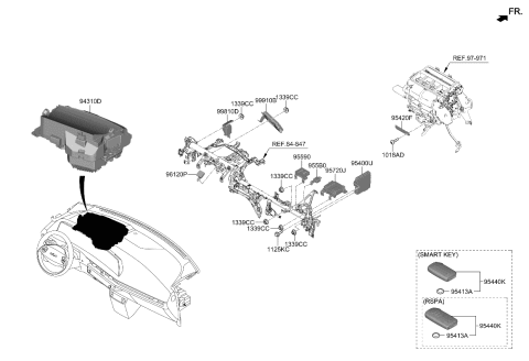 2022 Kia EV6 FOB-SMART KEY Diagram for 95440CV000