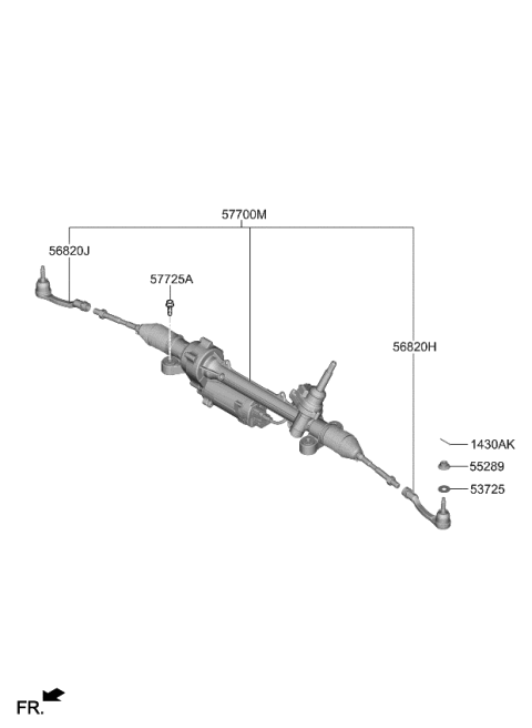2022 Kia EV6 END ASSY-TIE ROD,LH Diagram for 56820CU000