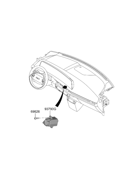 2022 Kia EV6 SWITCH ASSY-HAZARD W Diagram for 93790CV000