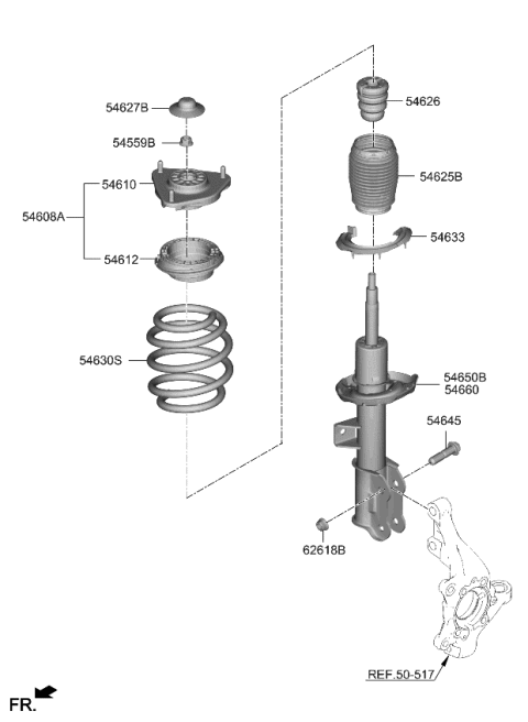 2023 Kia EV6 Spring & Strut-Front Diagram 1