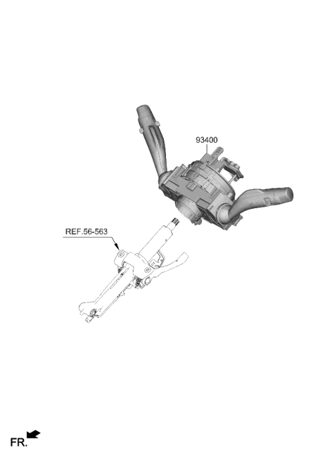 2022 Kia EV6 SWITCH ASSY-MULTIFUN Diagram for 934B2CV555