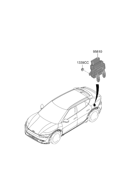 2022 Kia EV6 MODULE ASSY-ECS Diagram for 95610CV000