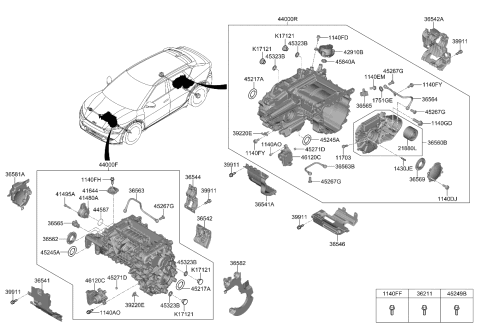 2024 Kia EV6 Bolt-Flange Diagram for 1140308286K