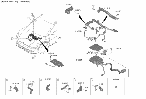 2022 Kia EV6 BRACKET-WIRING MTG Diagram for 91931GI010
