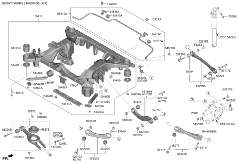 2023 Kia EV6 Rear Suspension Control Arm Diagram 1