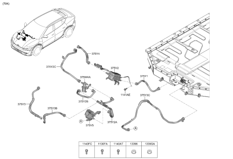 2023 Kia EV6 3WAY VALVE ASSY Diagram for 375W3GI000