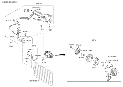 2012 Kia Soul Air Condition System-Cooler Line - Diagram 2