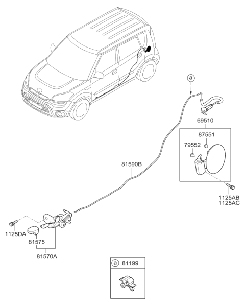 2012 Kia Soul Fuel Filler Door Diagram