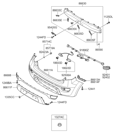2012 Kia Soul Wiring Harness-BWS Extension Diagram for 918912K130