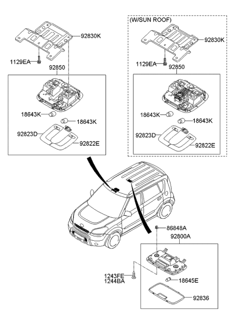 2012 Kia Soul Room Lamp Diagram