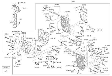 2013 Kia Soul Transmission Valve Body Diagram 1