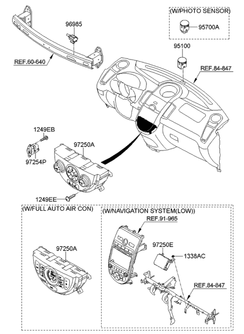 2013 Kia Soul Control Assembly-Heater Diagram for 972502KCE0
