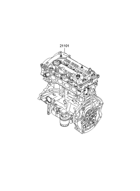 2013 Kia Soul Engine Assembly-Sub Diagram for 156V12EH00A