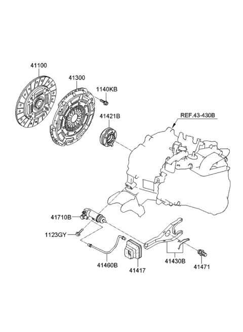 2012 Kia Soul Clutch & Release Fork Diagram 2