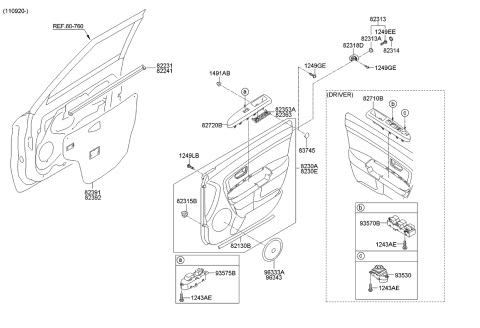 2012 Kia Soul Trim-Front Door Diagram 2