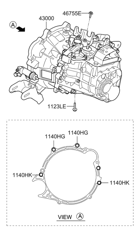 2012 Kia Soul Transaxle Assy-Manual Diagram 2