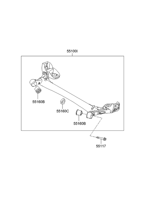 2013 Kia Soul Bush-Trail Arm Diagram for 551602K301