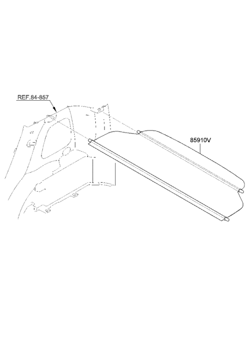 2013 Kia Soul Screen Assembly-Cargo Diagram for 859102K000