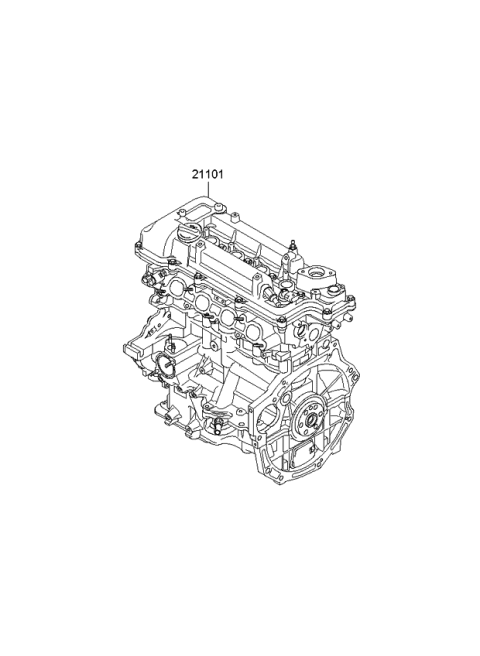 2012 Kia Soul Engine Assembly-Sub Diagram for 143M12BH00