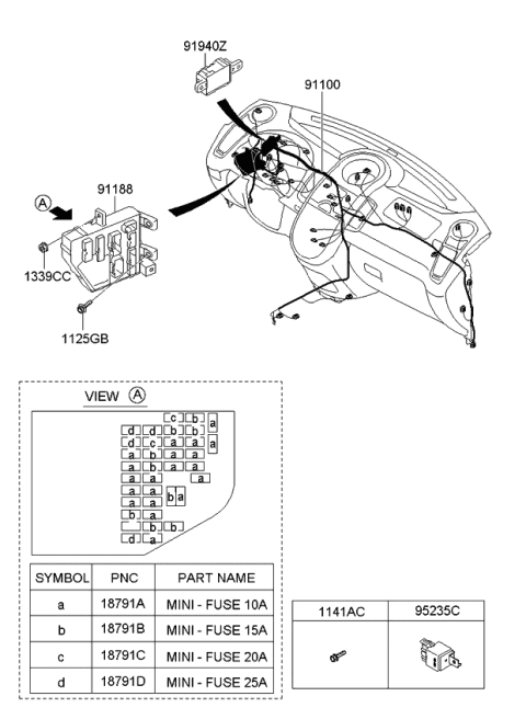 2013 Kia Soul Wiring Assembly-Main Diagram for 910532K110