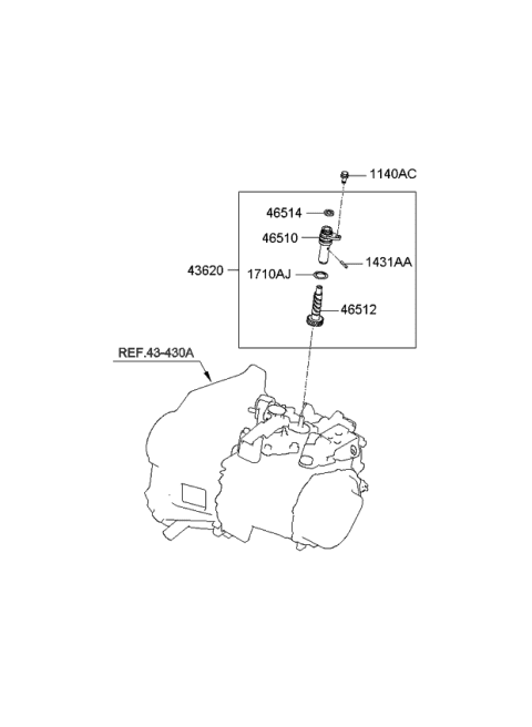 2013 Kia Soul Speedometer Driven Gear-Manual Diagram 1