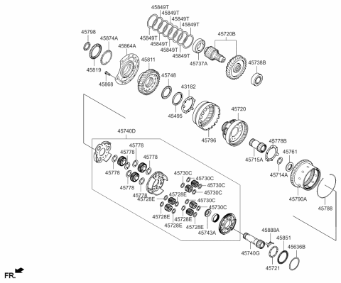 2012 Kia Soul Transaxle Gear-Auto Diagram 1