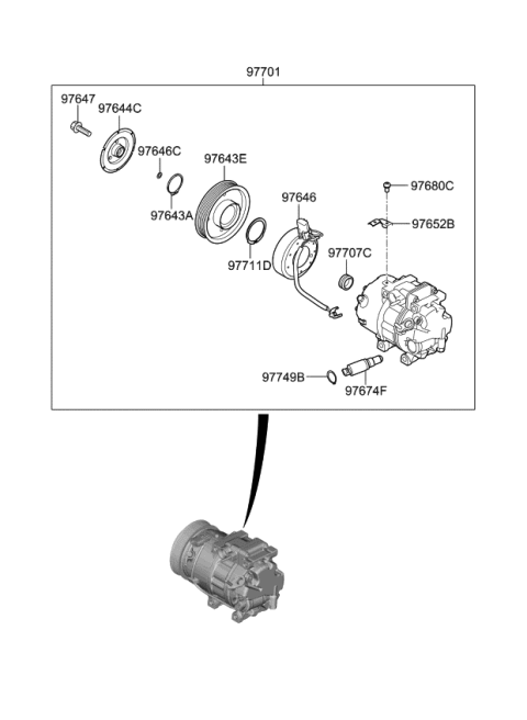 2021 Kia Telluride Air Condition System-Cooler Line Diagram 2