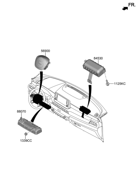 2021 Kia Telluride Air Bag System Diagram 1