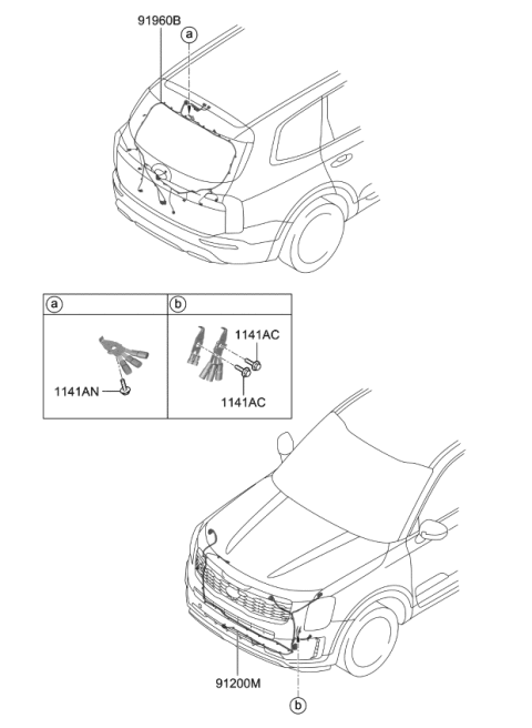 2022 Kia Telluride Pad U Diagram for 91650S9010