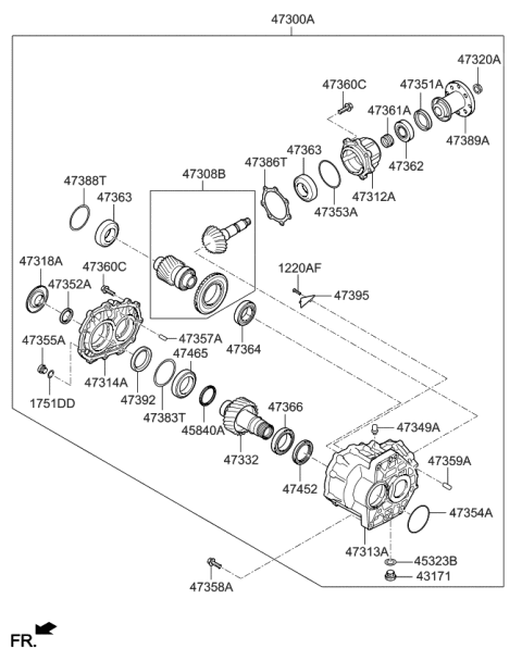 2022 Kia Telluride Transfer Assy Diagram