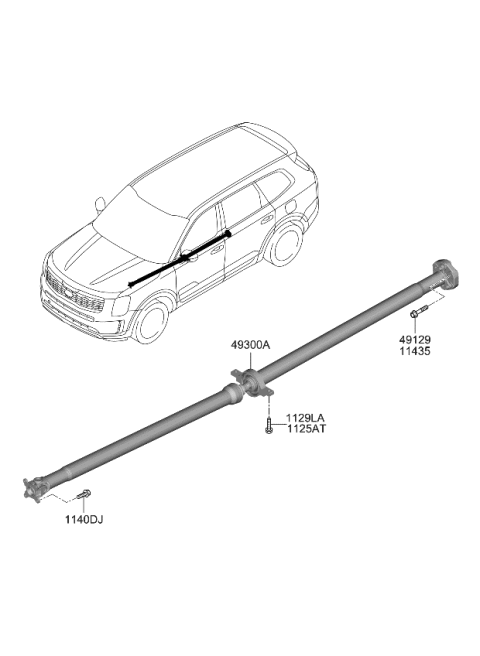 2021 Kia Telluride Propeller Shaft Diagram