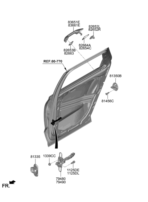 2020 Kia Telluride Checker Assembly-Rear Do Diagram for 77990S9000