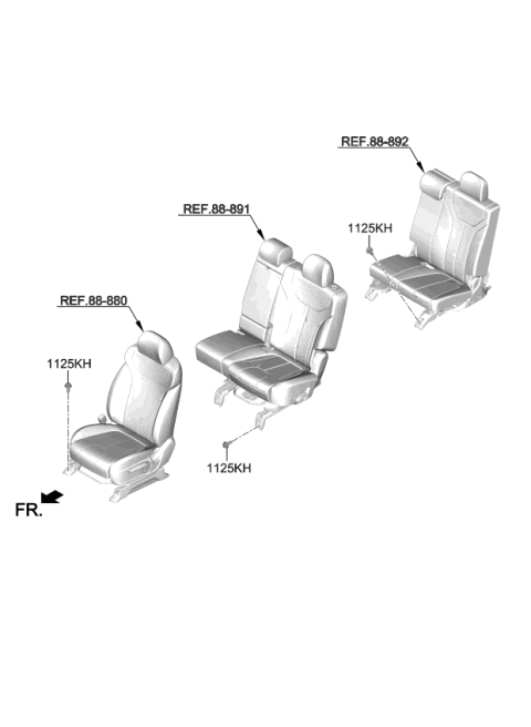 2022 Kia Telluride Hardware-Seat Diagram