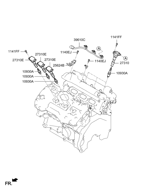 2020 Kia Telluride Spark Plug & Cable Diagram