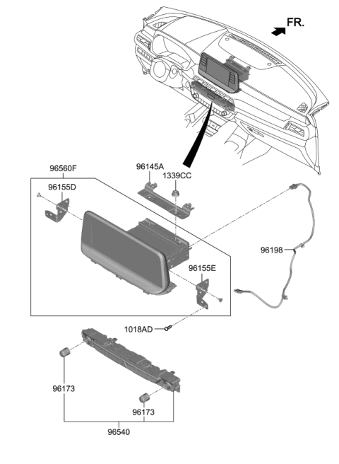 2022 Kia Telluride Head Unit Assembly-AVN Diagram for 96560S9010CDD