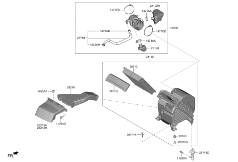 2020 Kia Telluride Air Cleaner Diagram